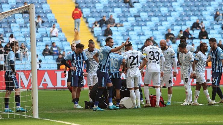 Adana Demirspor kalecisi Vedat Karakuş, hastaneye kaldırıldı