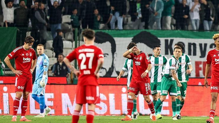 Konyaspor 1-0 Beşiktaş Maç Özeti | Kartal, 9 kişi Konyaspora mağlup