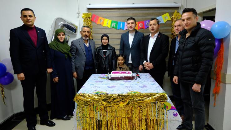 Şehit kızına sürpriz doğum günü