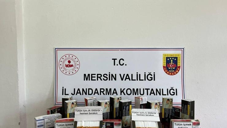 Çamlıyayla'da kaçak makaron operasyonu Çamlıyayla'da kaçak makaron operasyonu