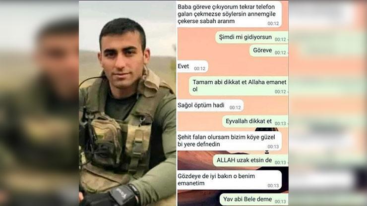 Şehit olmadan 1 gün önce kardeşine yazmış: Son isteği yerine getirildi