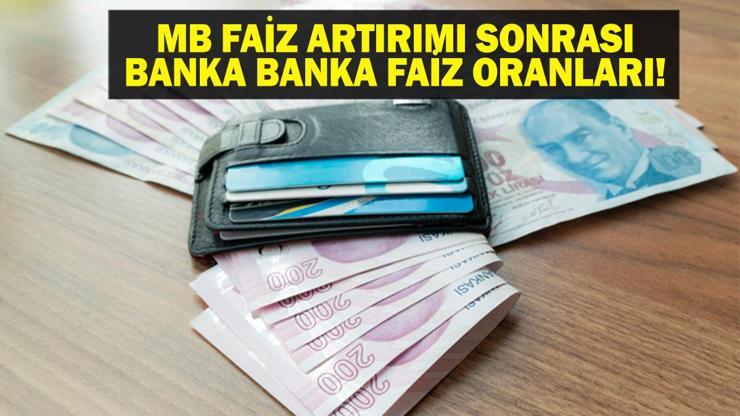 Mevduat Faiz Oranları: Banka Faiz Oranları Ne Oldu Merkez Bankası Faiz Artırımı Sonrası Banka Faiz Oranları Listesi