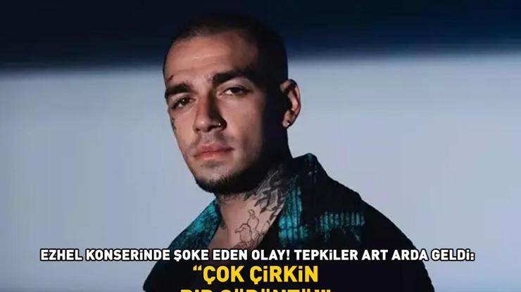 Ezhel konserinde şoke eden olay Hayranı sahneye bakın ne attı ÇOK ÇİRKİN BİR GÖRÜNTÜ