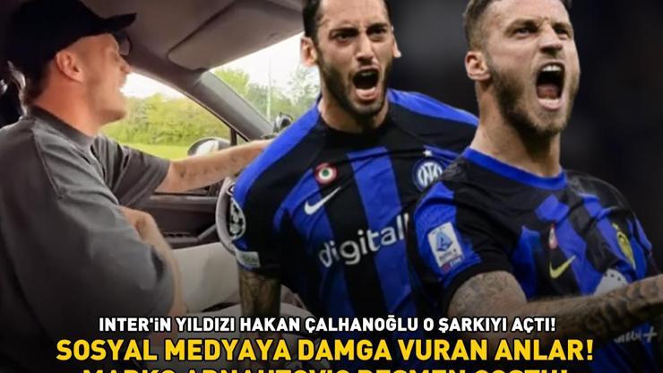 Interin yıldızı Hakan Çalhanoğlu o şarkıyı açtı Marko Arnautovic resmen coştu SOSYAL MEDYAYA DAMGA VURAN ANLAR