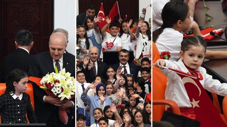 Meclis’te 23 Nisan coşkusu: Tartışmalar yerini çocuk cıvıltısına bıraktı