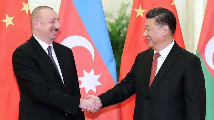 Azerbaycan Cumhurbaşkanı Aliyevden Çin temasları: Şi Cinping ile bir araya geldi