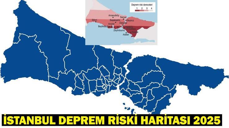 İSTANBUL DEPREM RİSKİ HARİTASI 2025: İSTANBUL’DAN GEÇEN FAY HATLARI İstanbul’da deprem riski yüksek ilçeler hangisi