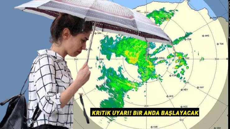Dikkat Bir anda başlayacak çok kuvvetli yağacak... Meteorolojiden sağanak alarmı