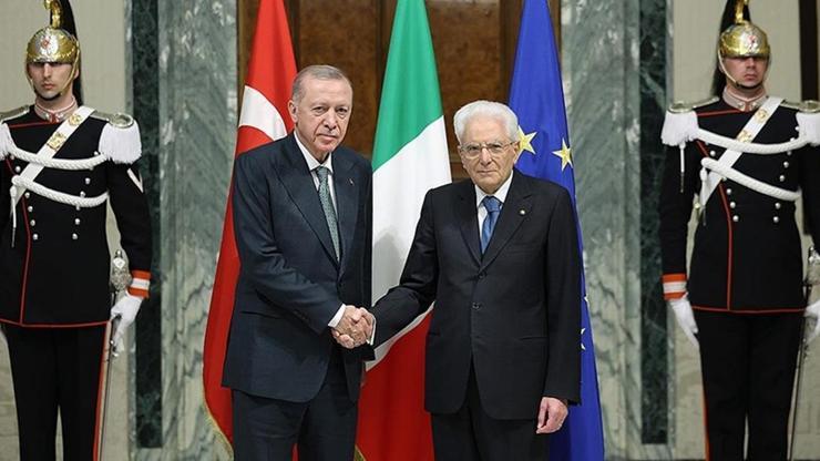 Cumhurbaşkanı Erdoğan, İtalya Cumhurbaşkanı ile görüştü