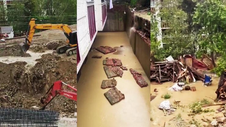 BORU PATLADI Evleri su bastı