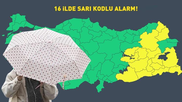 Dikkat Meteoroloji şehir şehir uyardı: 16 ilde sarı kodlu alarm