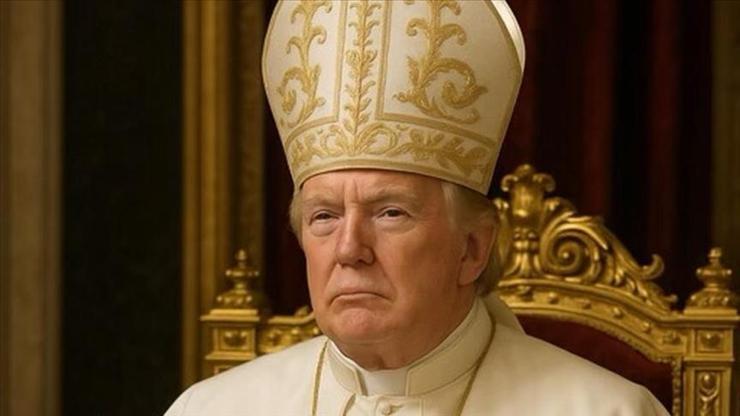Trump, kendisini Papa olarak gösteren fotoğraf paylaştı