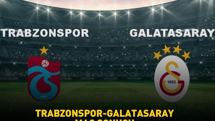 Trabzonspor 0 - 2 Galatasaray maç sonucu | Galatasaray, deplasmanda Trabzonsporu mağlup etti