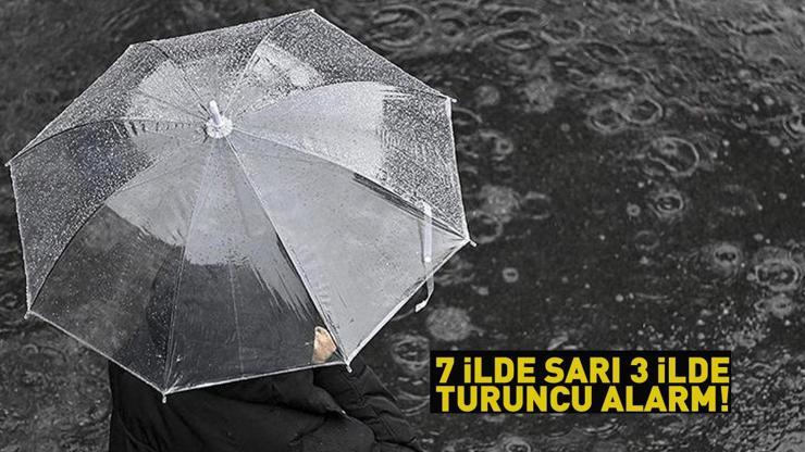 Dikkat Meteoroloji tek tek uyardı: 3 ilde turuncu, 7 ilde sarı kodlu alarm