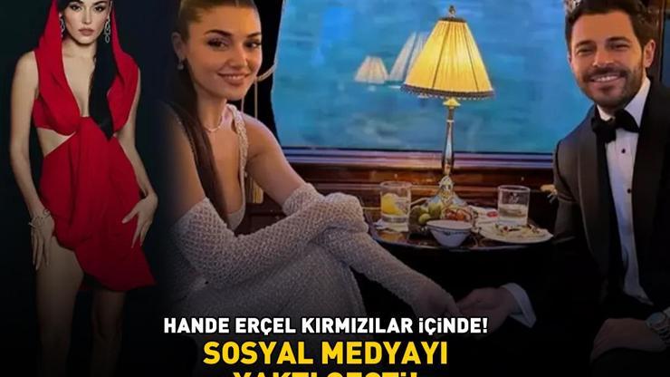 Hande Erçel kırmızılar içinde SOSYAL MEDYAYI YAKTI GEÇTİ