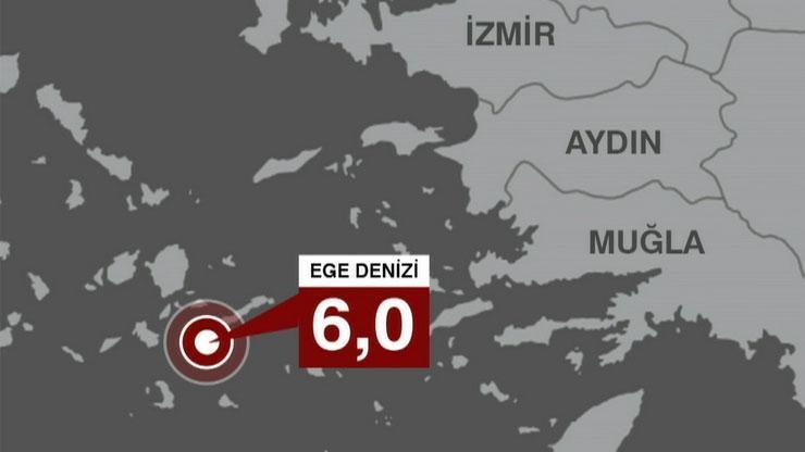 SON DAKİKA... Egede 6 büyüklüğünde deprem