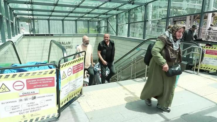 İstanbulda metro merdiveni çöktü