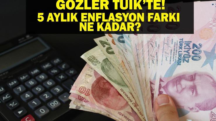 TÜİK 5 AYLIK ENFLASYON FARKI: 5 Aylık Enflasyon Farkı Ne Oldu Enflasyon Farkı Açıklandı Mı Kritik Gün Geldi