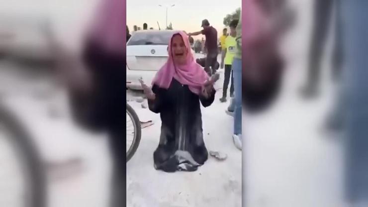 Gazzeli bir anneannenin yürek burkan feryadı: Gözyaşlarının sebebi yere dökülen un...
