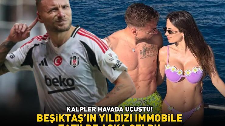 Beşiktaşın yıldızı Ciro Immobile tatilde aşka geldi KALPLER HAVADA UÇUŞTU