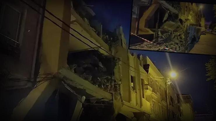 Avcılarda 6 katlı binada kısmi çökme