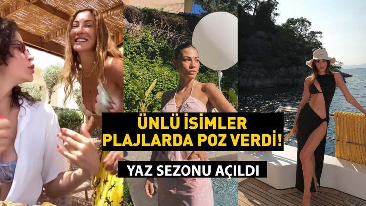 Ünlü isimlerin tatil pozlarına beğeni yağdı Kimi Bodrumda aşk yaşadı kimi Alaçatıda plajları salladı