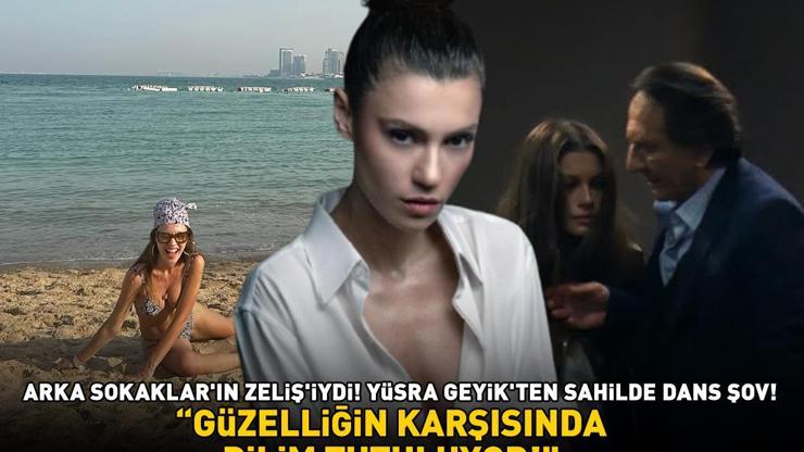 Arka Sokakların Zelişiydi Yüsra Geyikten sahilde dans şov GÜZELLİĞİN KARŞISINDA DİLİM TUTULUYOR