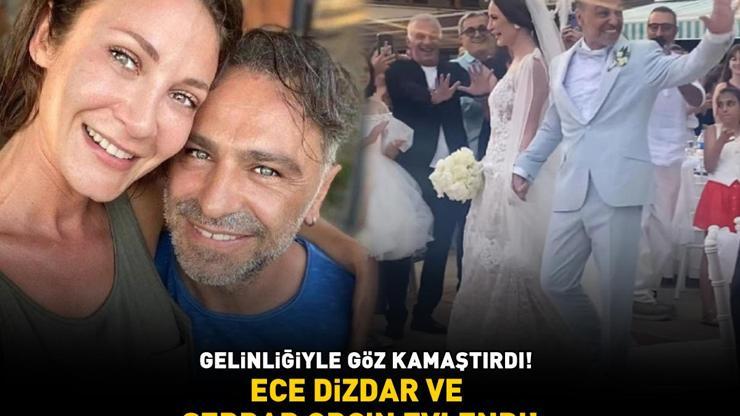 Yasak Elmanın Feyzasıydı Ece Dizdar ve Serdar Orçin evlendi GELİNLİĞİYLE GÖZ KAMAŞTIRDI