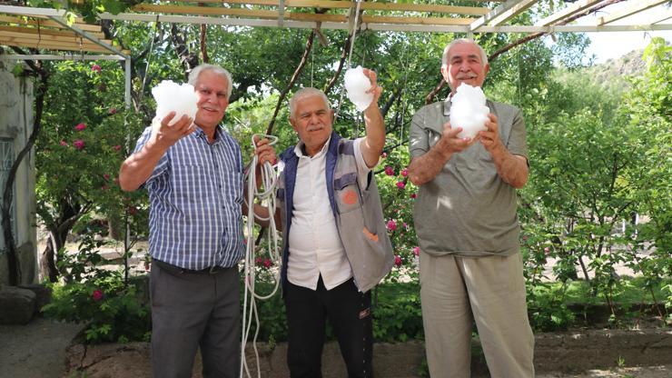 Kışın karla doldurulan kuyular, yazın serinlemek için kullanılıyor