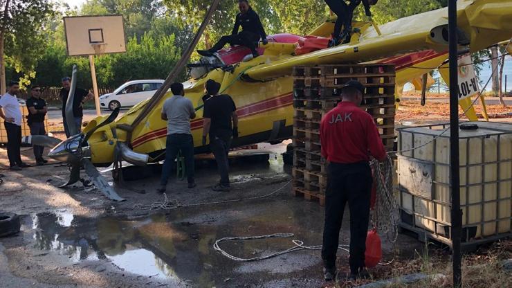 Adanada göle düşen yangın söndürme uçağının enkazı 8 gün sonra çıkarıldı