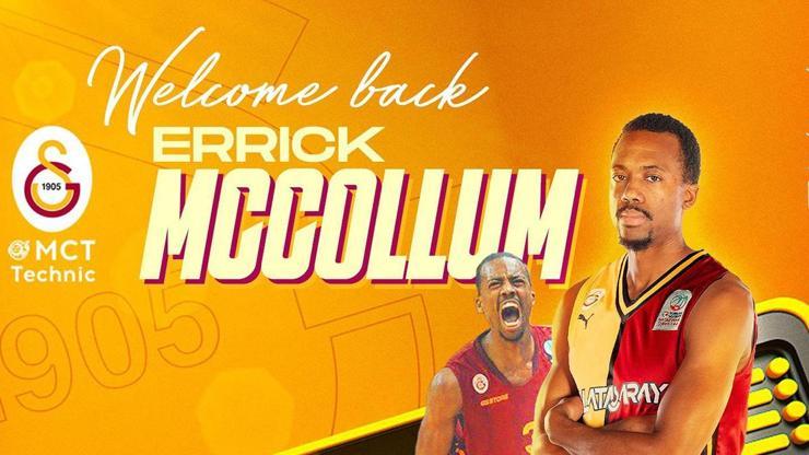 Fenerbahçe'den ayrılan Errick McCollum, Galatasaray'a geri döndü Fenerbahçe'den ayrılan Errick McCollum, Galatasaray'a geri döndü