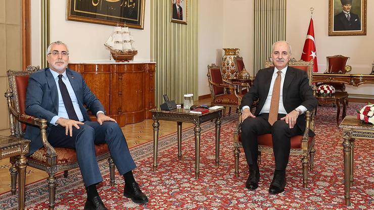 TBMM Başkanı Kurtulmuş, Bakan Işıkhanı kabul etti
