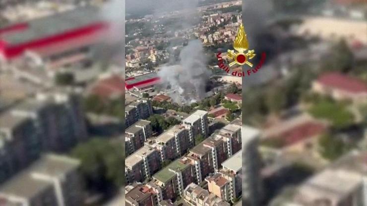 Romada akaryakıt istasyonu böyle patladı