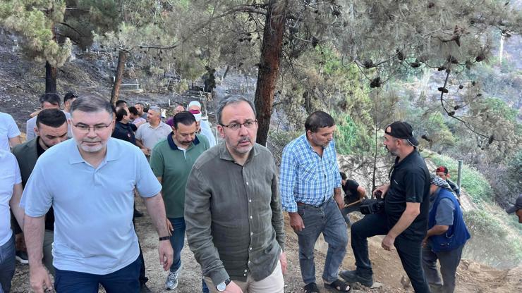 Kasapoğlu, yangından etkilenen Ödemiş’te: Kahramanlarımıza minnettarız