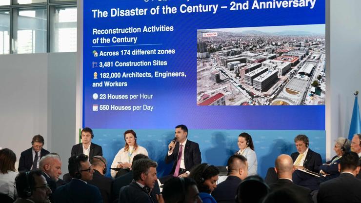 Bakan Kurum, Türkiye'nin deprem sonrası inşa başarısını Roma'da anlattı: Saatte 23, günde 550 konut üretiyoruz Bakan Kurum, Türkiye'nin deprem sonrası inşa başarısını Roma'da anlattı: Saatte 23, günde 550 konut üretiyoruz