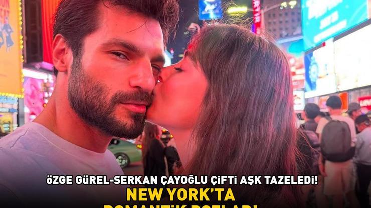 Özge Gürel-Serkan Çayoğlu çiftinden New Yorkta aşk dolu pozlar