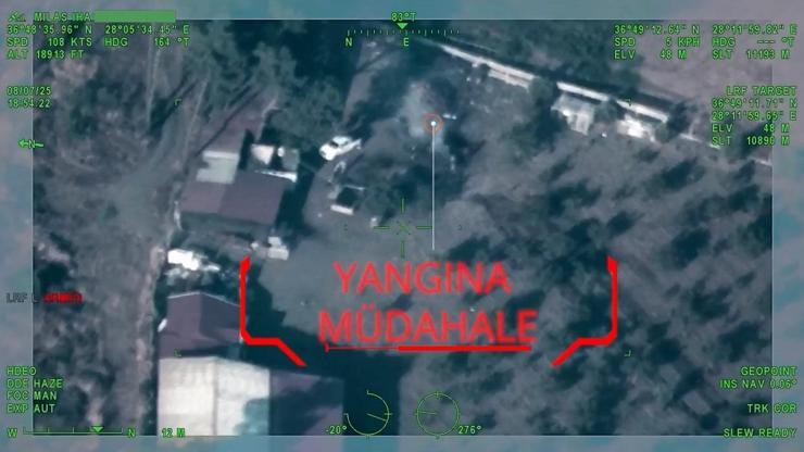 Marmaris'te yakılan ateş, Bayraktar TB2 ile tespit edilip, söndürüldü Marmaris'te yakılan ateş, Bayraktar TB2 ile tespit edilip, söndürüldü
