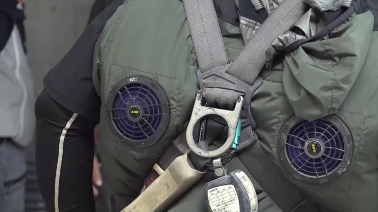 İnşaat işçilerine özel fanlı montlar