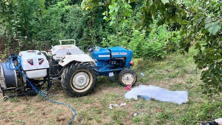 Samsun'da devrilen traktörün sürücüsü öldü Samsun'da devrilen traktörün sürücüsü öldü