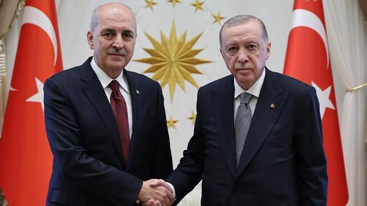Cumhurbaşkanı Erdoğan, TBMM Başkanı Kurtulmuşu kabul etti
