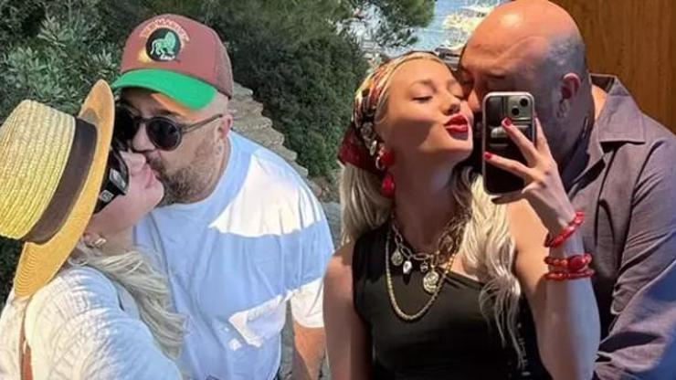 Somer Sivrioğlu ve Genç Aşkı Tilbe Usludan Romantik Karpuzlu Poz