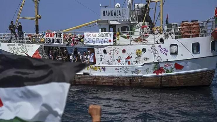 İsrailden Gazzeye yardım götüren Hanzala gemisine müdahale