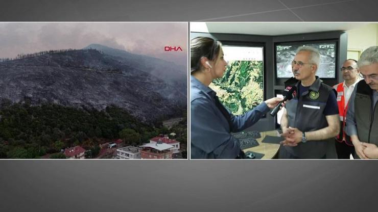 BURSADA SON DURUM NE Bakan Uraloğlu CNN TÜRKte açıkladı: Yangının enerjisi düştü