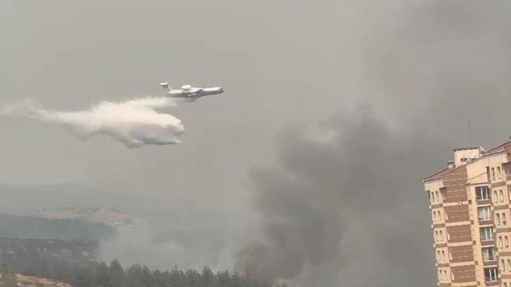 Bursa’daki orman yangınına havadan müdahale ediliyor