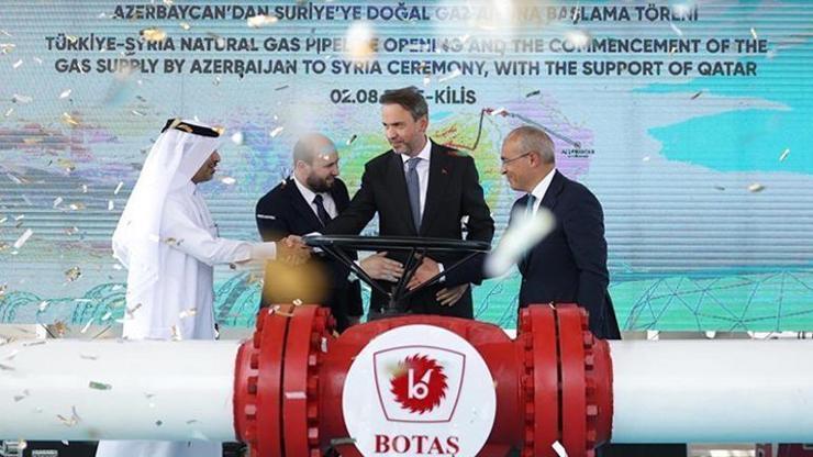 Türkiye-Suriye doğal gaz hattı açıldı 5 milyon haneye elektrik sağlanacak