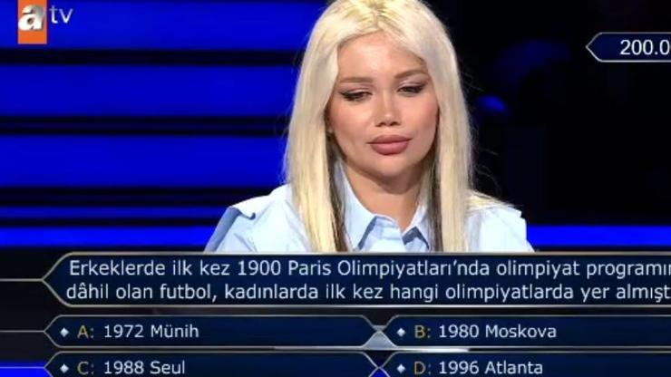 Kadın futbolu ilk kez hangi olimpiyatlarda yer almıştır? Kim Milyoner Olmak İster'de zor soru!