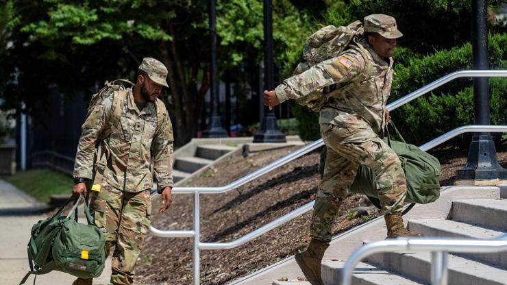 Trumpın talimatı sonrası Ulusal Muhafızlar Washingtonda