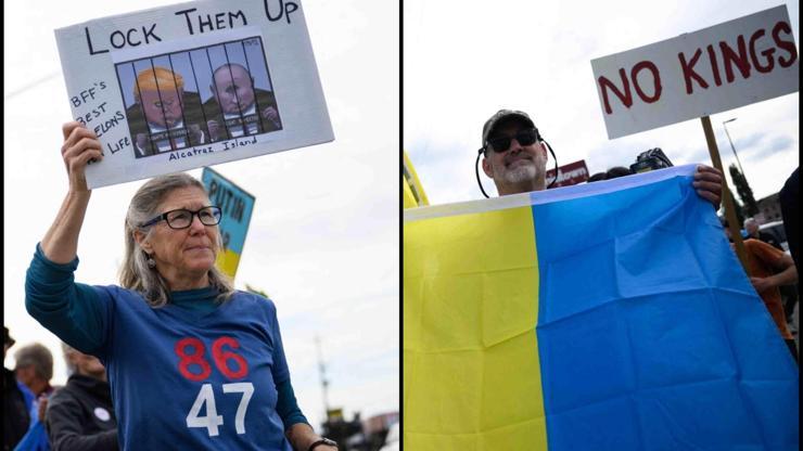 Alaska’da Putin’e protestolu karşılama