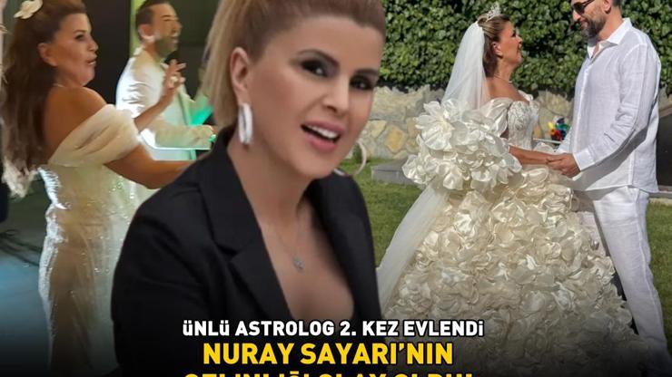 Ünlü astrolog 2. kez evlendi NURAY SAYARININ GELİNLİĞİ OLAY OLDU