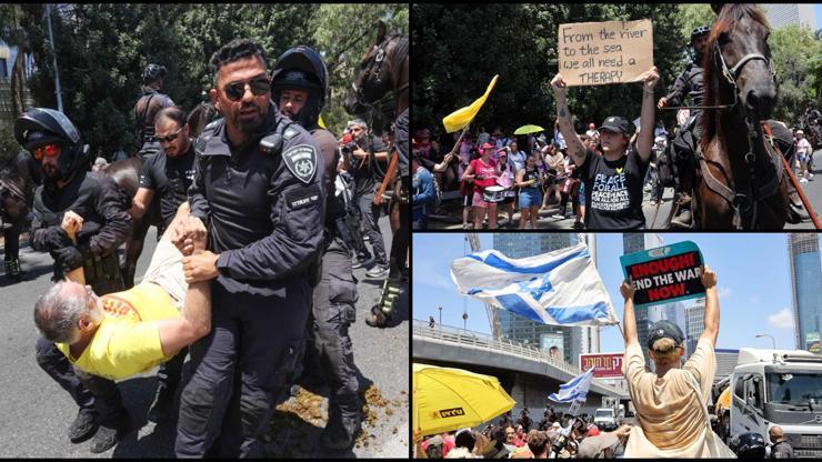 İsrailde hayat durdu: 1 milyonu aşkın kişi sokaklara döküldü: Savaşı bitir...